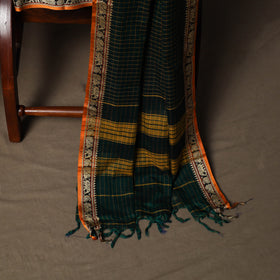 Dharwad Checks Mercerised Cotton 3pc Unstitched Dress Material Suit Set with Woven Border 91