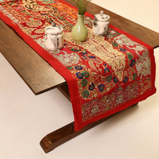 Banjara Vintage Embroidery Table Runner (60 x 16 in) 31