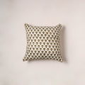 Bagru print cushion cover (16 x 16 in) 126 - handcrafted