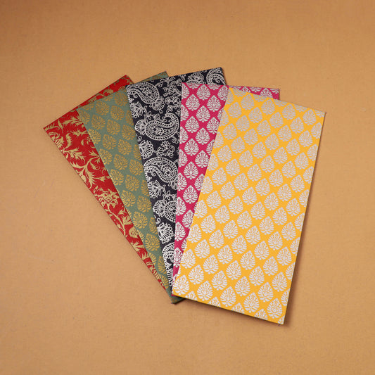 Floral Print Handcrafted Notecards with Envelopes (Set of 5) 02