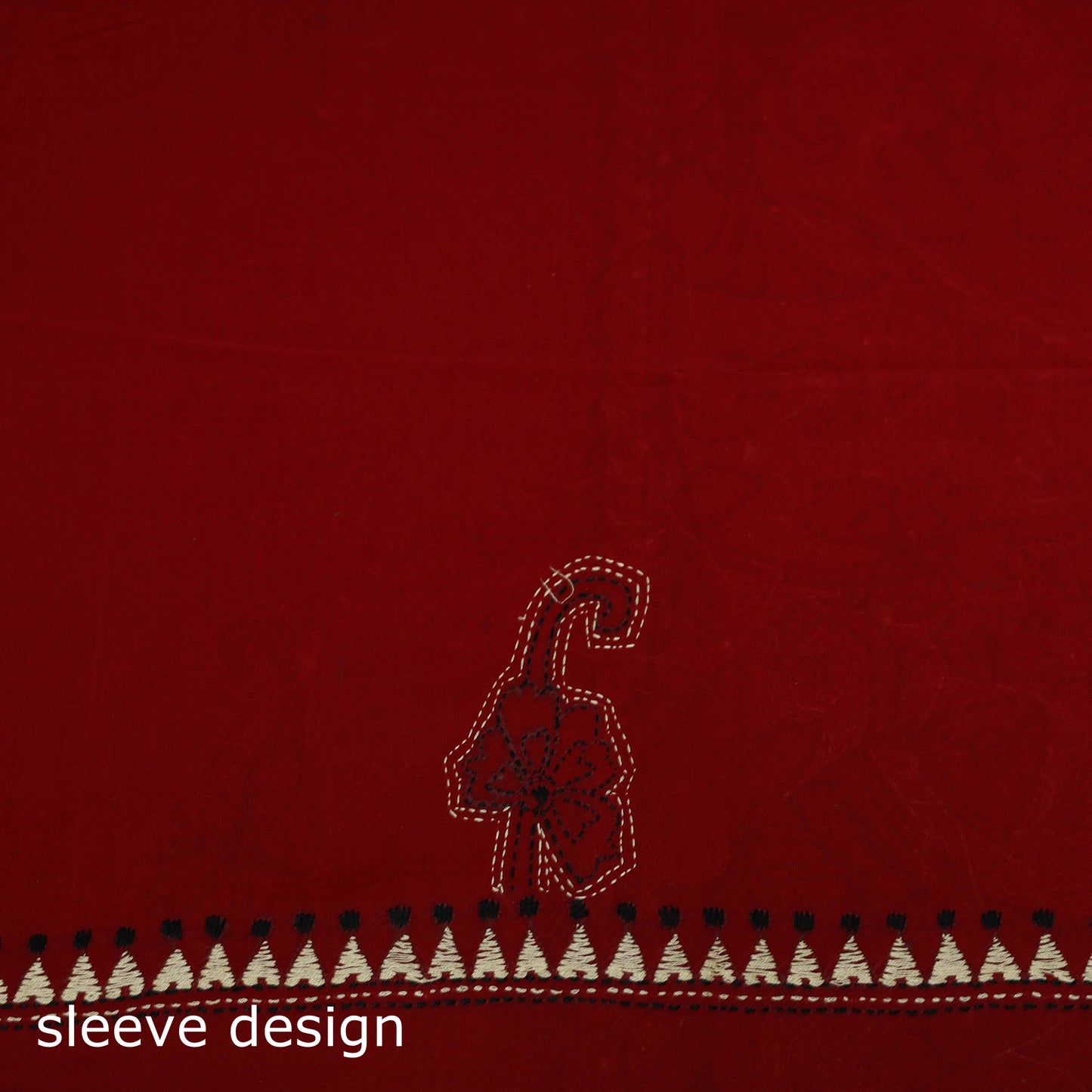 Bengal Kantha Hand Embroidered Unstitched Kurta Material (2.8M) 41