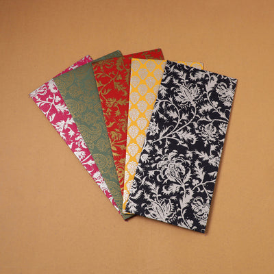 Floral Print Handcrafted Notecards with Envelopes (Set of 5) 06