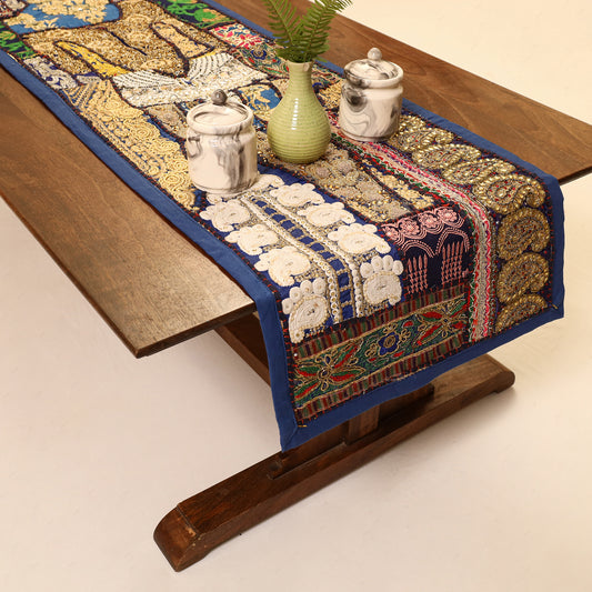 Banjara Vintage Embroidery Table Runner (60 x 16 in) 34