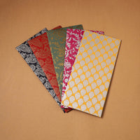 Floral Print Handcrafted Notecards with Envelopes (Set of 5) 07