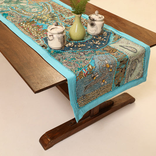 Banjara Vintage Embroidery Table Runner (60 x 16 in) 35