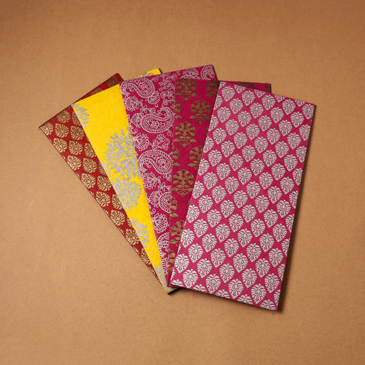 Floral Print Handcrafted Notecards with Envelopes (Set of 5) 08