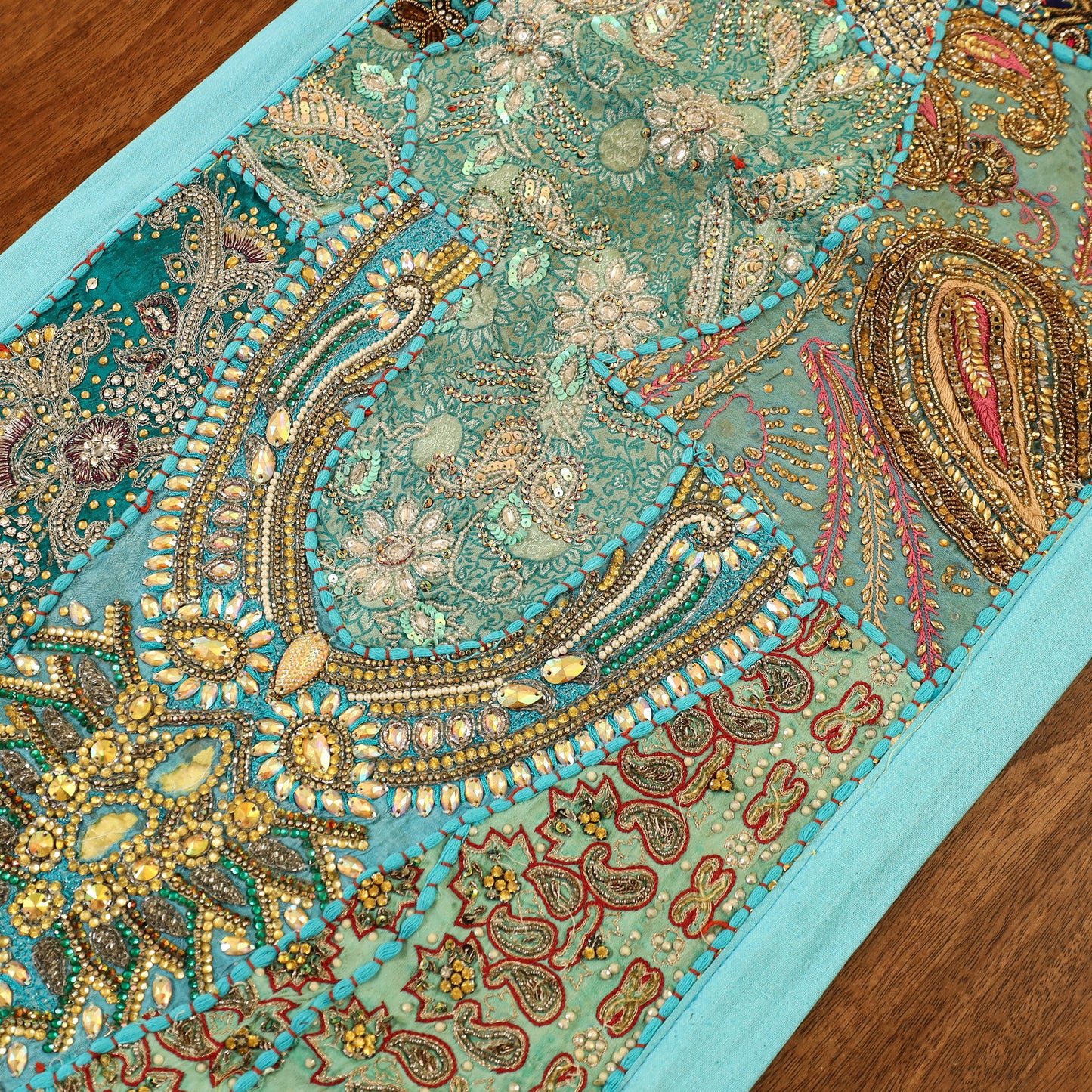 Banjara Vintage Embroidery Table Runner (60 x 16 in) 35