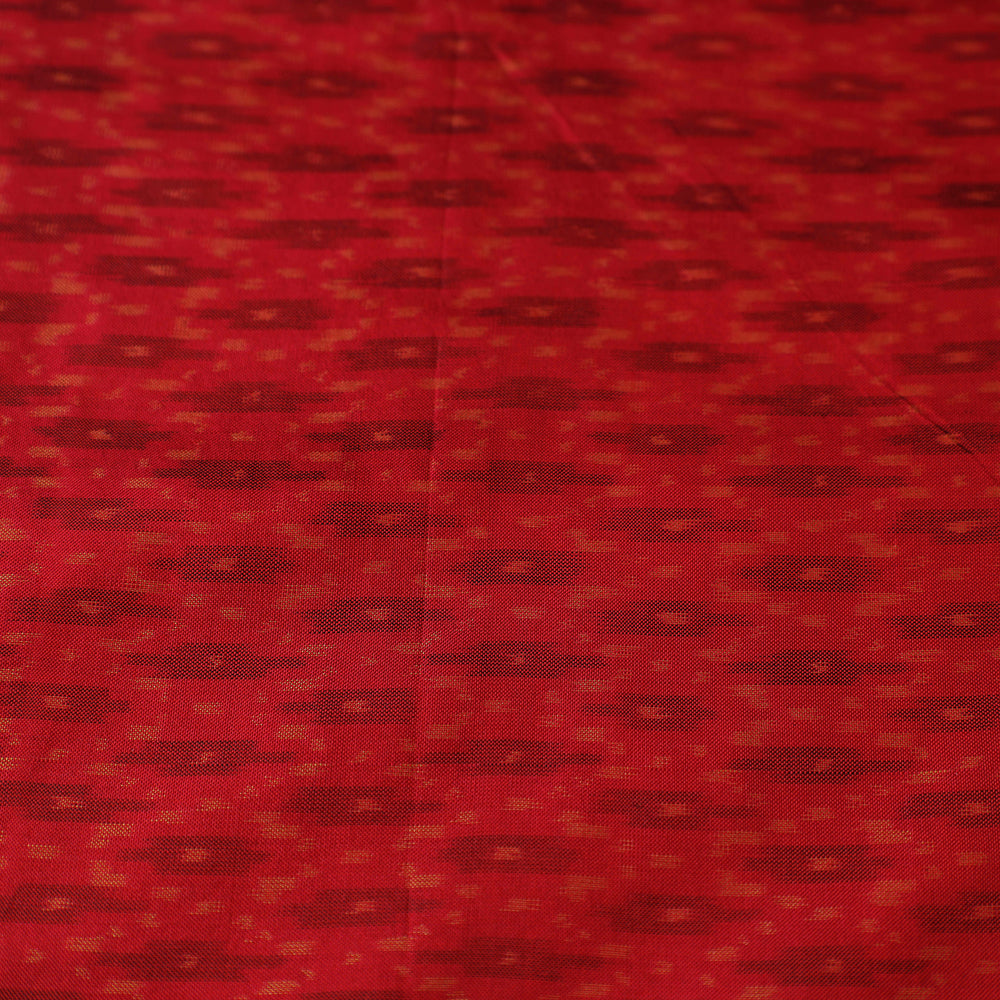 Red - Pochampally Ikat Weave Handloom Pure Mulberry Silk Fabric 47