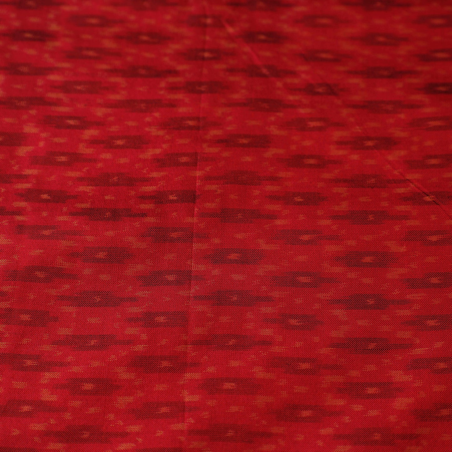 Red - Pochampally Ikat Weave Handloom Pure Mulberry Silk Fabric 47