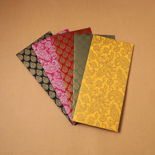 Floral Print Handcrafted Notecards with Envelopes (Set of 5) 11