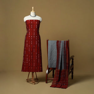 Sambalpuri Ikat Handloom Cotton 3pc Unstitched Dress Material 12