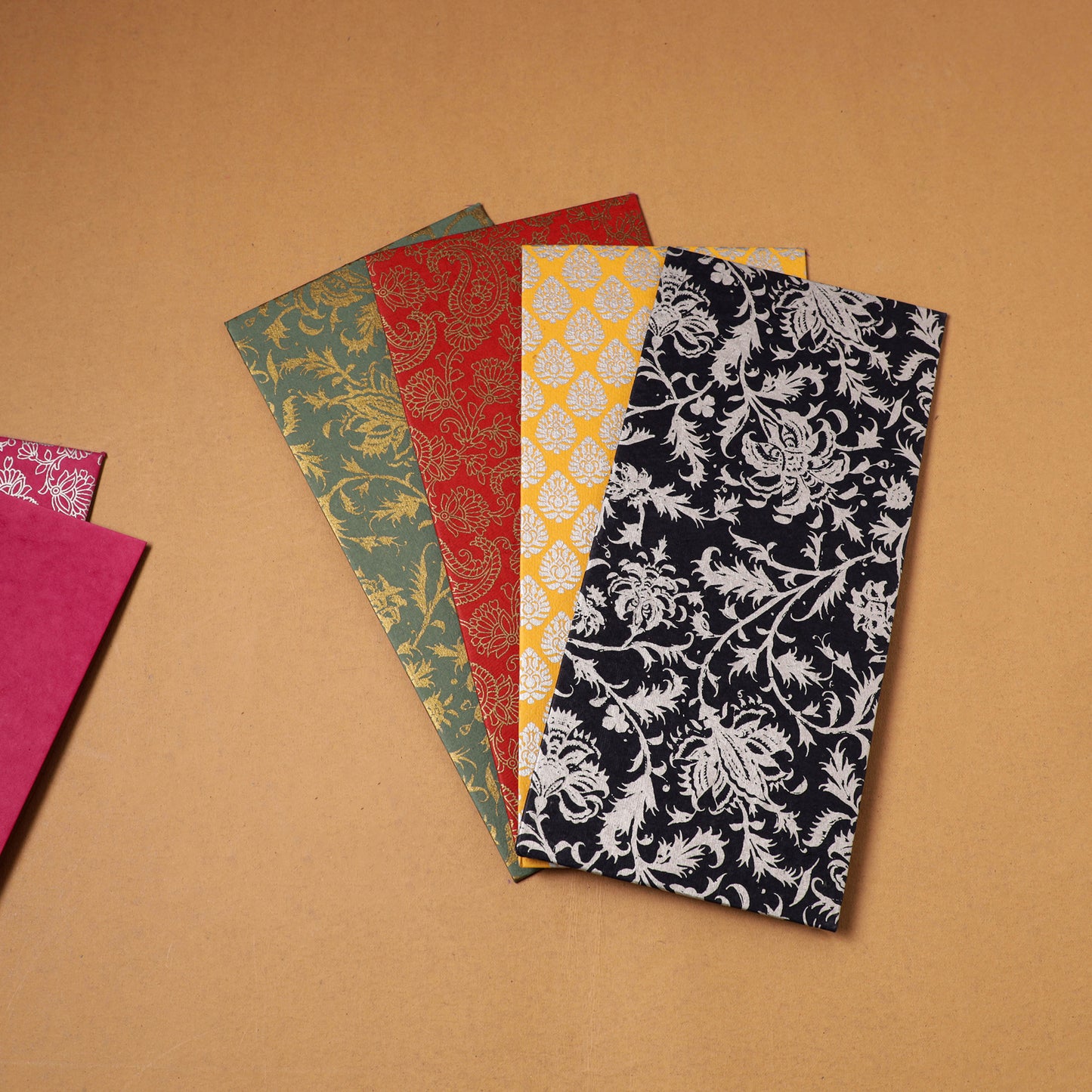 Floral Print Handcrafted Notecards with Envelopes (Set of 5) 14