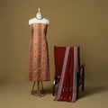 Beige - Sambalpuri Ikat Handloom Cotton 3pc Unstitched Dress Material 01