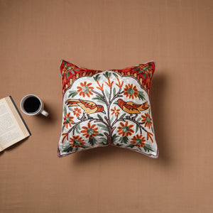 Multicolor - kashmiri crewel hand embroidery cushion cover