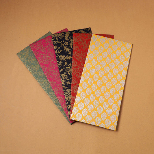 Floral Print Handcrafted Notecards with Envelopes (Set of 5) 18