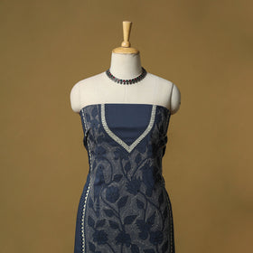 Bengal Kantha Hand Embroidered Unstitched Kurta Material (2.75M) 14