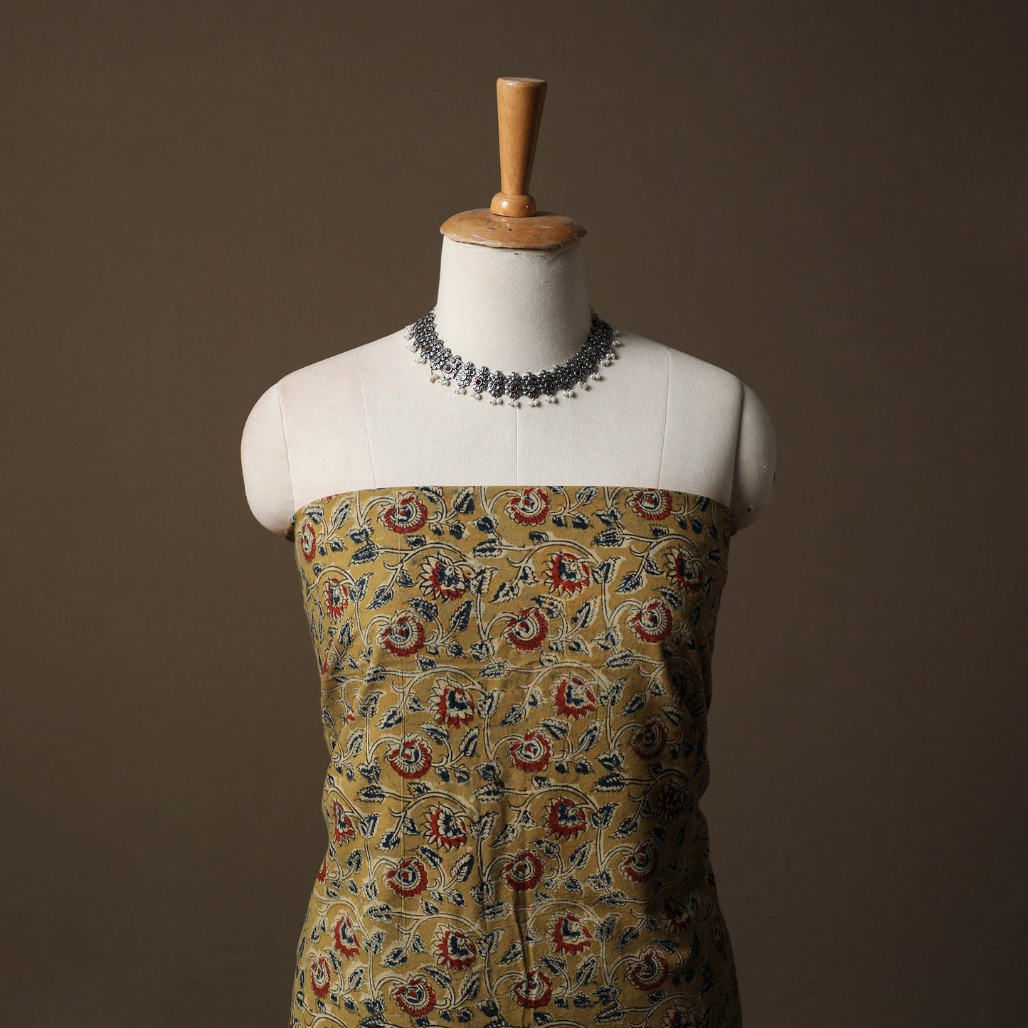 Pedana Hand Block Print Natural Dyed Cotton Kalamkari 2pc Unstitched Dress Material Kurta Set 21     2026/348-2 21