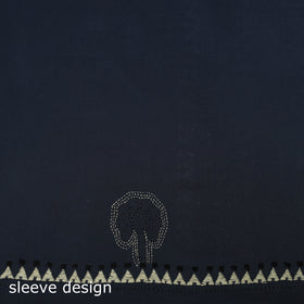 Bengal Kantha Hand Embroidered Unstitched Kurta Material (2.75M) 14