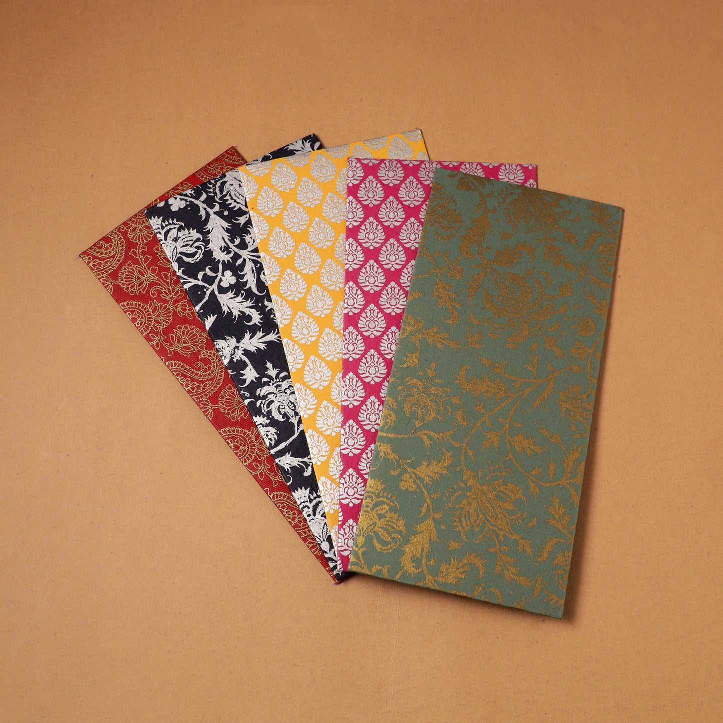 Floral Print Handcrafted Notecards with Envelopes (Set of 5) 22