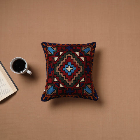 Kashmiri Crewel Hand Embroidery Cushion Cover (12 x 12 in) 13