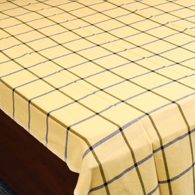 Yellow - single handloom cotton bed sheet (90 x 60 in) 90