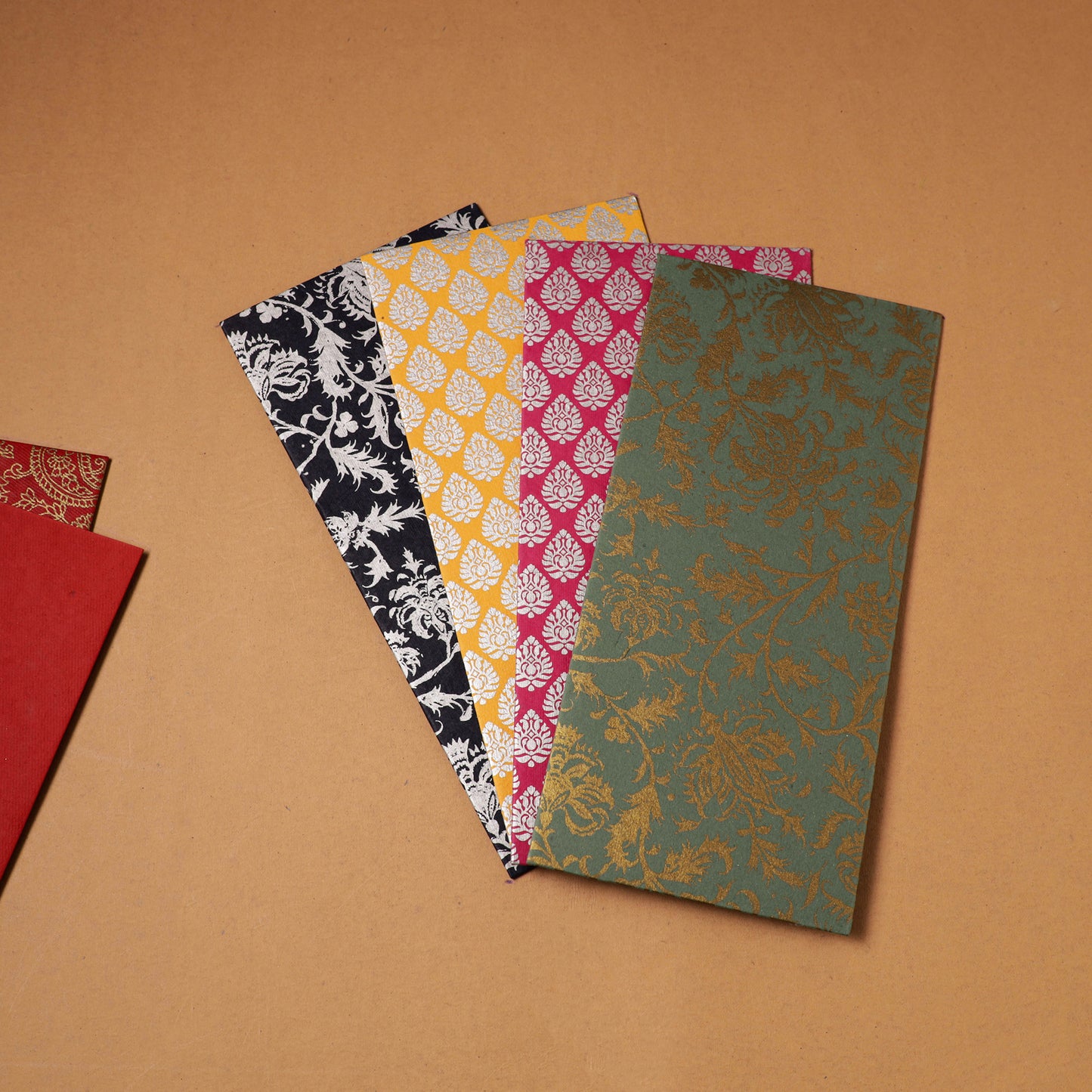 Floral Print Handcrafted Notecards with Envelopes (Set of 5) 22