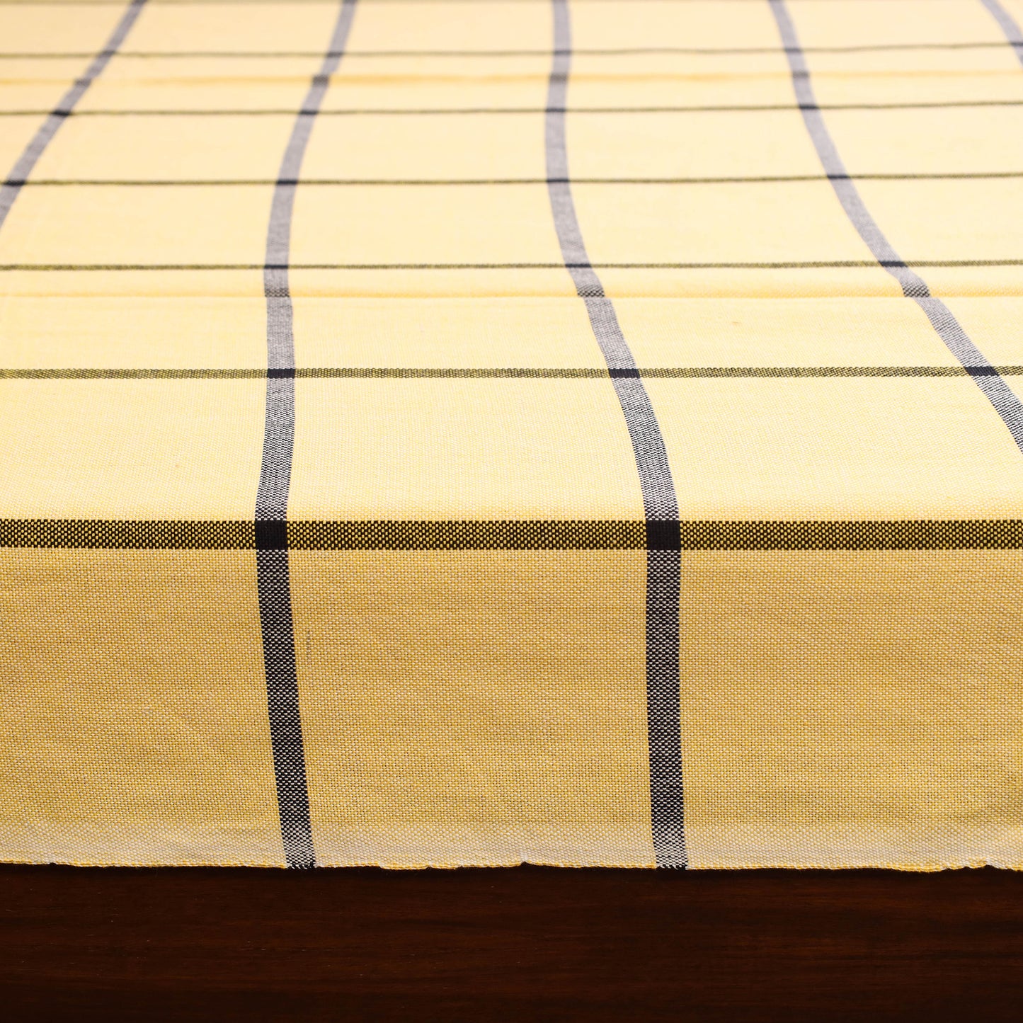 Yellow - single handloom cotton bed sheet (90 x 60 in) 90
