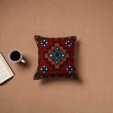 Kashmiri Crewel Hand Embroidery Cushion Cover (12 x 12 in) 14