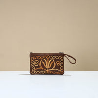 Crewel Embroidery Velvet Coin Purse