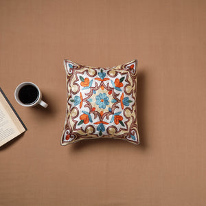 Multicolor - Kashmiri Crewel Hand Embroidery Cushion Cover (12 x 12 in) 15