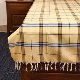 Yellow - single handloom cotton bed sheet (90 x 60 in) 91