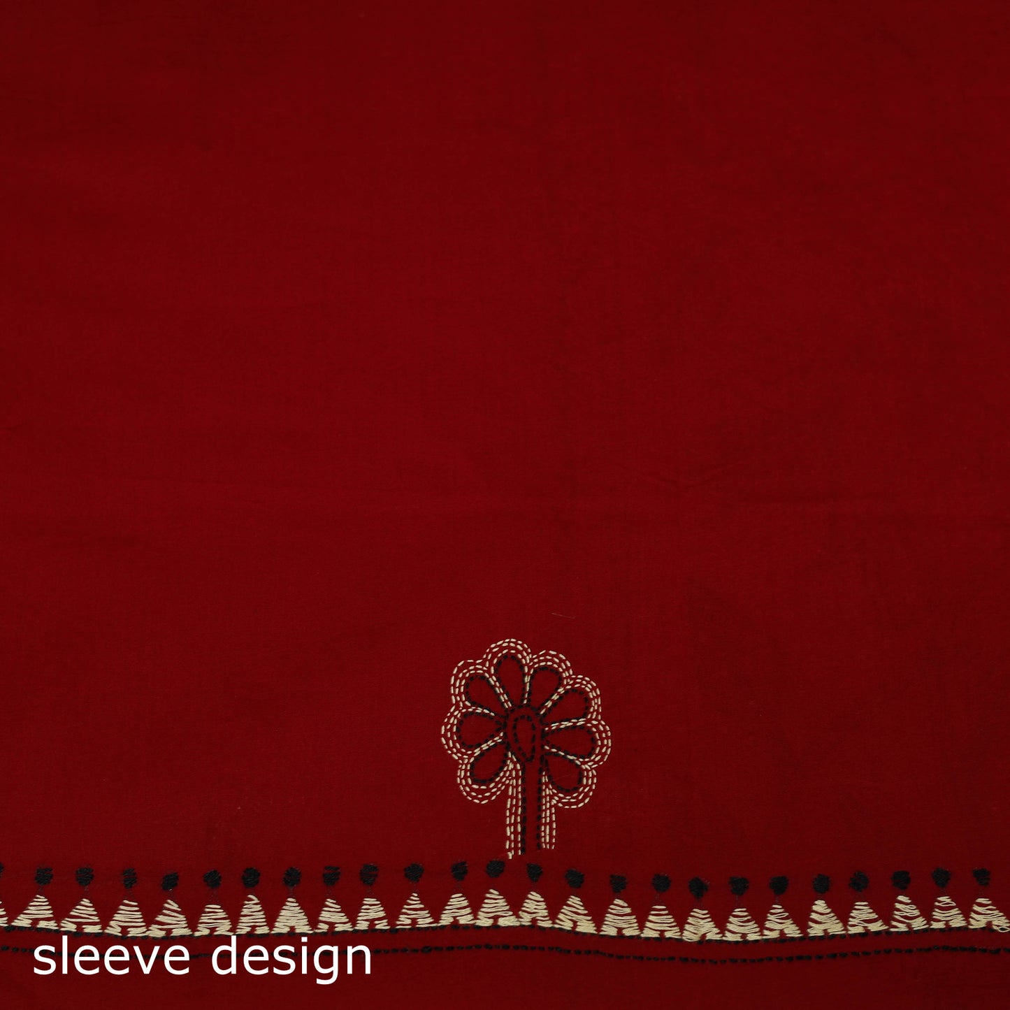 Bengal Kantha Hand Embroidered Unstitched Kurta Material (2.8M) 12