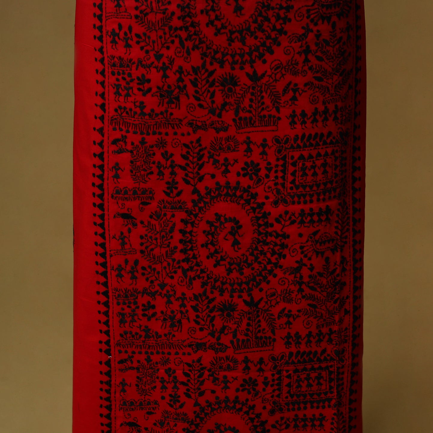 Bengal Kantha Hand Embroidered Unstitched Kurta Material (2.8M) 11