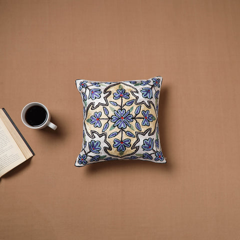 Kashmiri Crewel Hand Embroidery Cushion Cover (12 x 12 in) 19