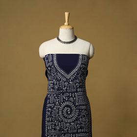 Bengal Kantha Hand Embroidered Unstitched Kurta Material (2.75M) 10