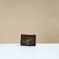 Crewel Embroidery Velvet Coin Purse