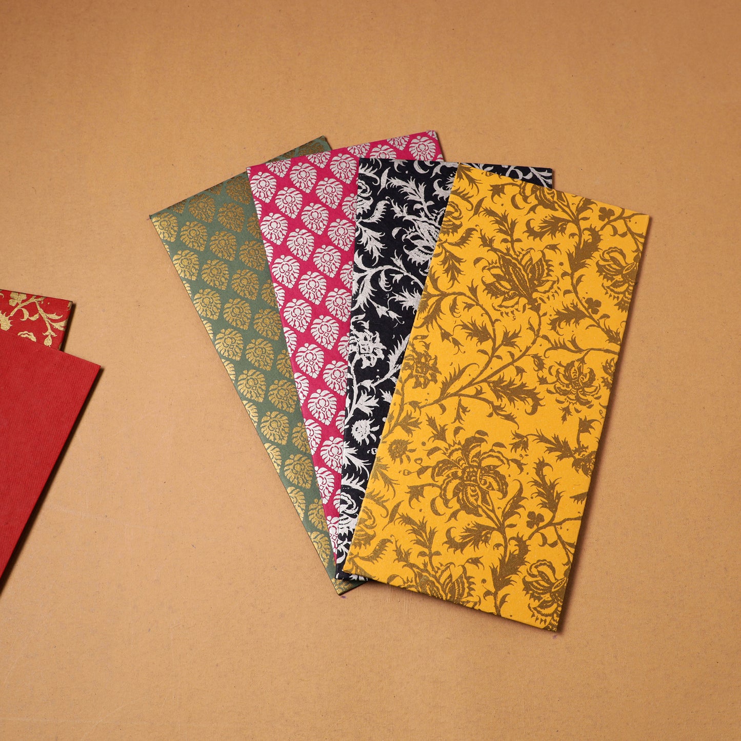 Floral Print Handcrafted Notecards with Envelopes (Set of 5) 29