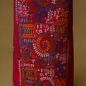 Bengal Kantha Hand Embroidered Unstitched Kurta Material (2.75M) 09