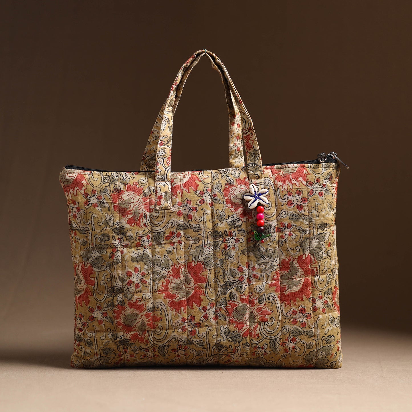 quilted cotton hand bag