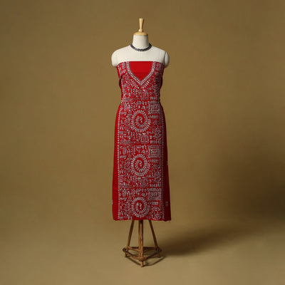 Bengal Kantha Hand Embroidered Unstitched Kurta Material (2.8M) 08