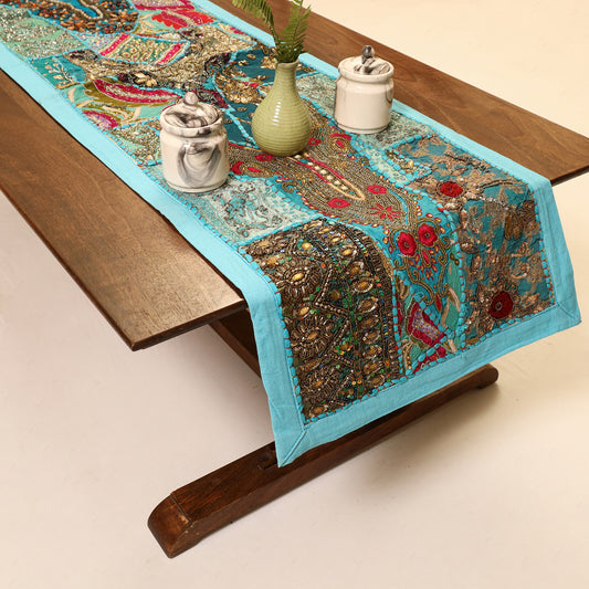 Banjara Vintage Embroidery Table Runner (60 x 16 in) 29