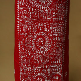Bengal Kantha Hand Embroidered Unstitched Kurta Material (2.8M) 08