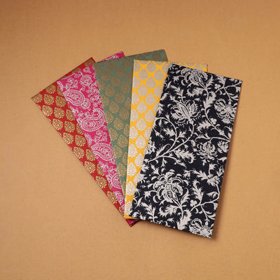 Floral Print Handcrafted Notecards with Envelopes (Set of 5) 34