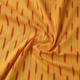 Yellow Handloom Cotton Pochampally Weave Ikat Fabric