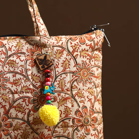 Beige Handcrafted Quilted Cotton Hand Bag 18