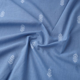Blue Prewashed Cotton Jacquard Fabric