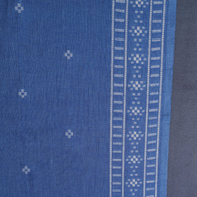 Blue Prewashed Cotton Jacquard Fabric