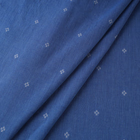 Blue Prewashed Cotton Jacquard Fabric