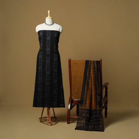 Sambalpuri Ikat Handloom Cotton 3pc Unstitched Dress Material 09