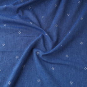 Blue Prewashed Cotton Jacquard Fabric